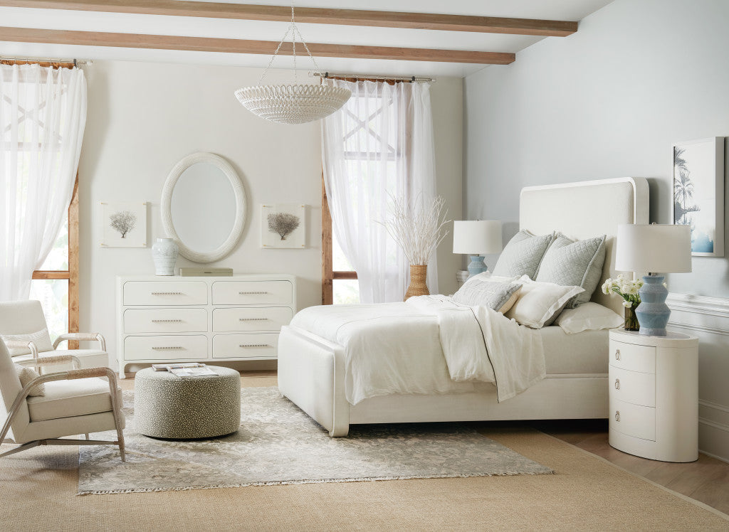 Serenity Ashore Cal King Upholstered Panel Bed