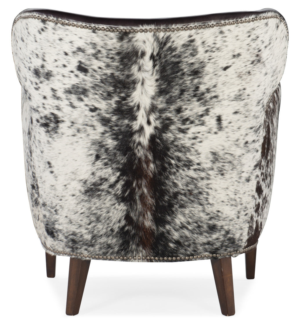 Kato Leather Club Chair with Salt Pepper HOH