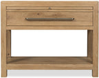 Driftwood One-Drawer Nightstand with Stone