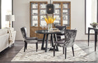 Chapman Shou Sugi Ban Petite Round Dining Table