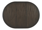 Retreat Pole Rattan Round Dining Table with 1-20in Leaf