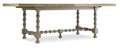 Ciao Bella 84in Trestle Table with 2-18in Leaves-Natural/Gray
