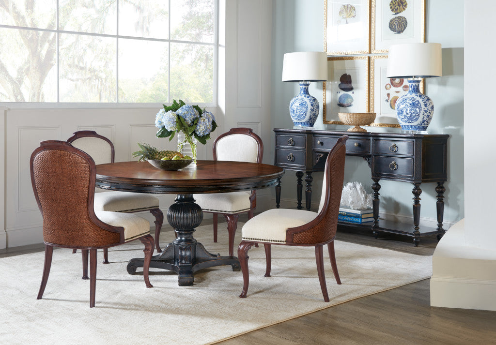 Charleston Round Pedestal Dining Table with 1-20in Leaf