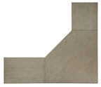 Linville Falls Corner Desk with File and Open Desk Cabinet