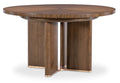Eleana Round Dining Table with One 20-inch Leaf