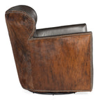 Kato Leather Swivel Chair with Dark HOH