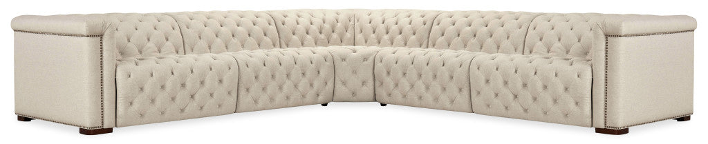 Savion Deux 5 Seat Sectional with Three Power Recliners and Six Power Headrests