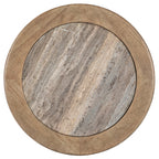 Vineyard Row Round Pedestal End Table