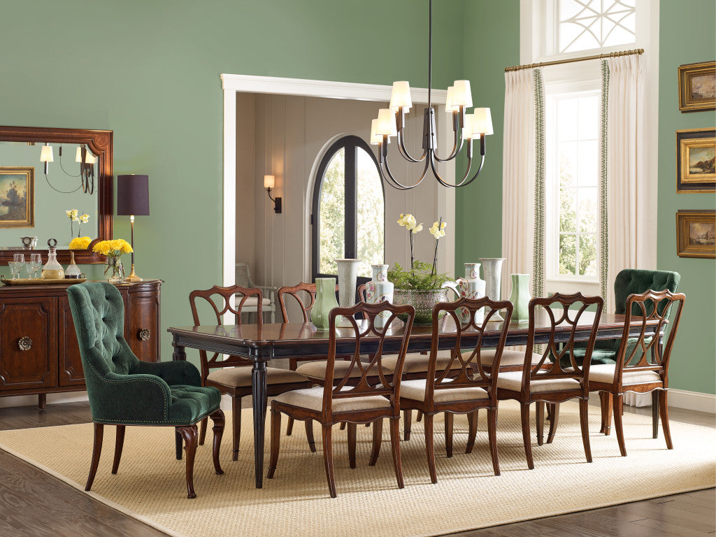 Charleston Rectangle Leg Dining Table w-2-22in Leaves
